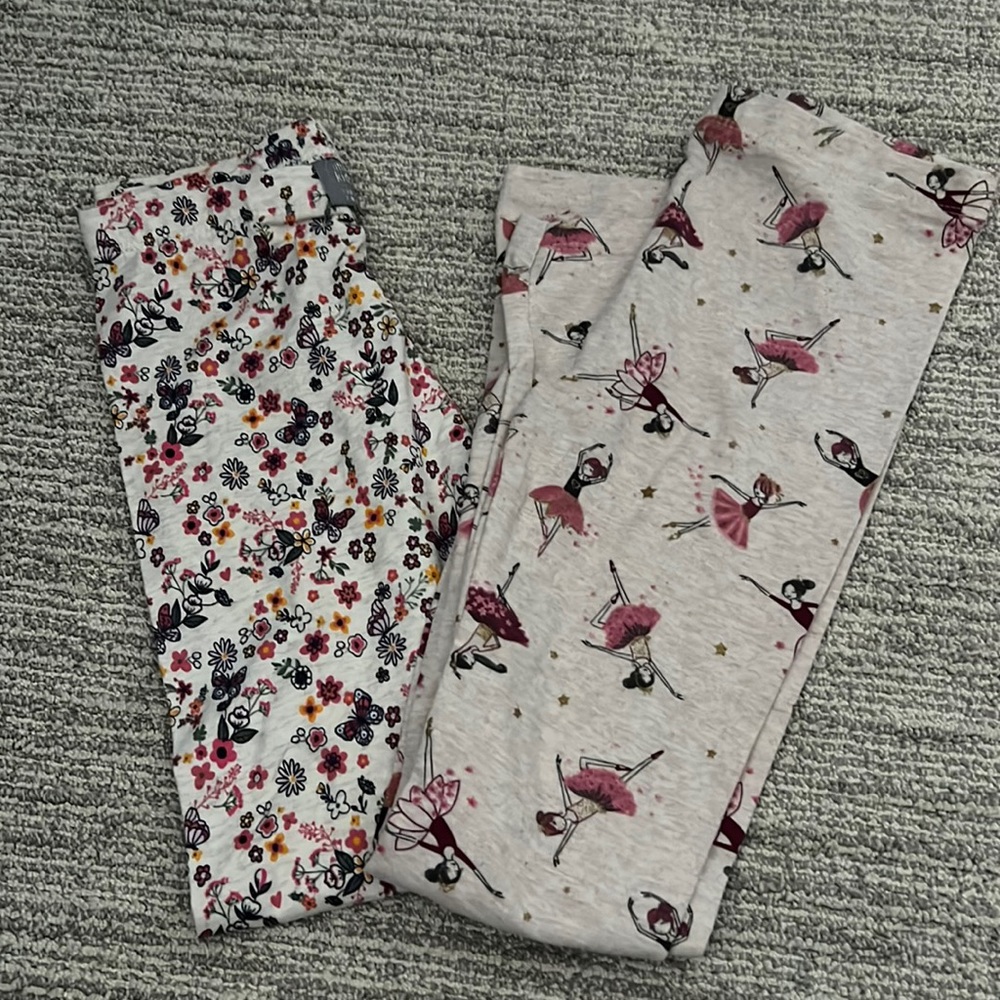Little Kids 2-Piece Legging Set in Floral and Ballet NWOT